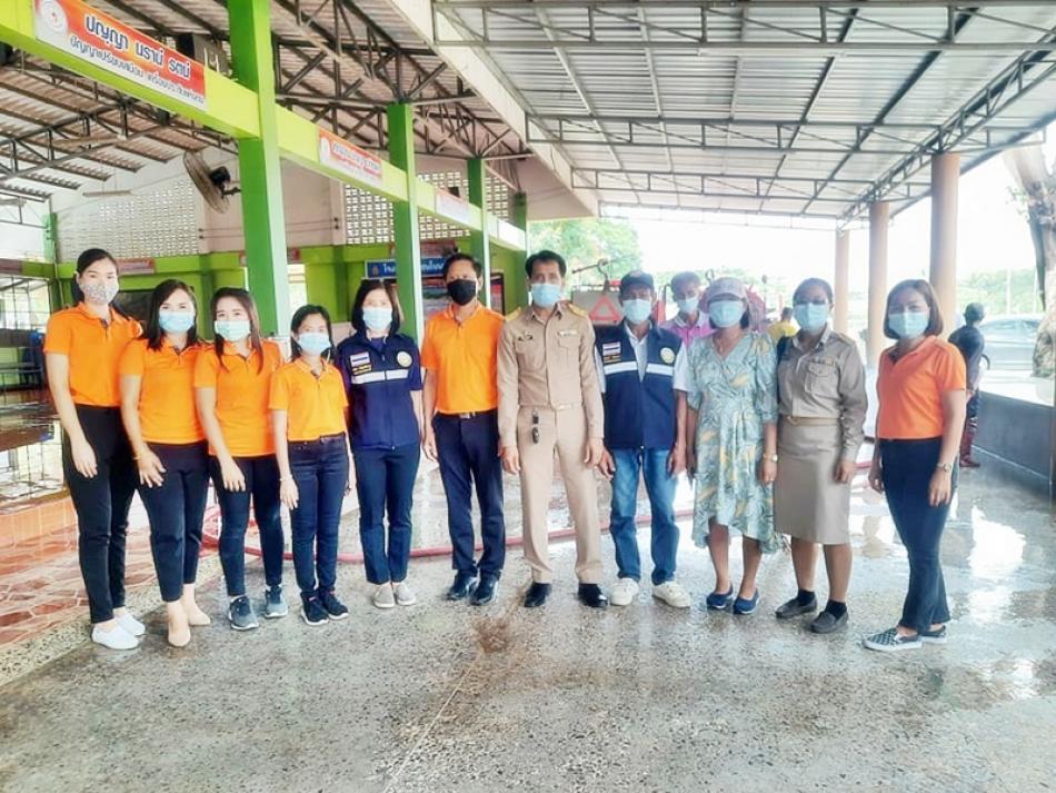 ทำความสะอาดพร้อมฉีดยาฆ่าเชื้อไวรัส เพื่อป้องกันโรคติดต่อ โควิด19 ในพื้นที่เขตเทศบาลตำบลโนนหัน